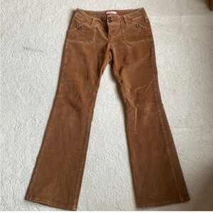 JORDACHE Vintage Brown Tan Flare Corduroy Pants, Size 7/8 y2k EUC - retro fall